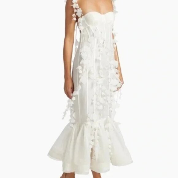 GORGEOUS white Zimmerman dress. Size 4, worn once but looks brand new - Picture 1 of 5
